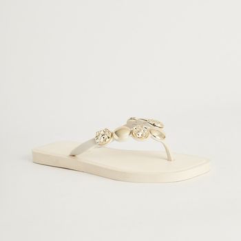 Chinelo Esferas Metálicas - OFF WHITE