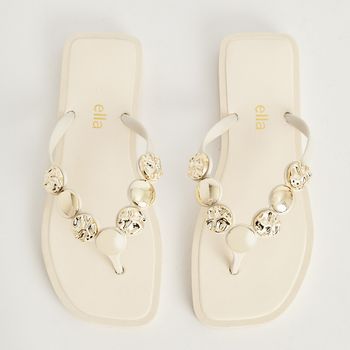 Chinelo Esferas Metálicas - OFF WHITE