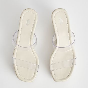 Anabela Tiras Vinil - OFF WHITE