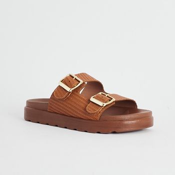 Papete Tramada Fivelas - CARAMELO