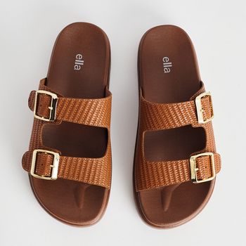 Papete Tramada Fivelas - CARAMELO