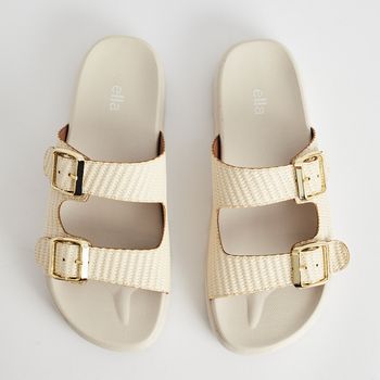 Papete Tramada Fivelas - OFF WHITE