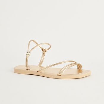 Rasteira Slim Metalizada - CHAMPAGNE