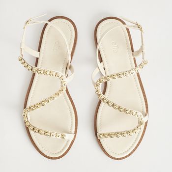 Rasteira Aplicações Metálicas - OFF WHITE