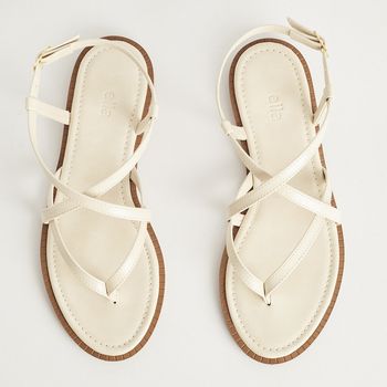 Rasteira Tiras - OFF WHITE