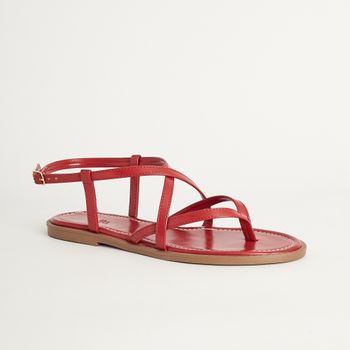 Rasteira Tiras - VERMELHO URUCUM