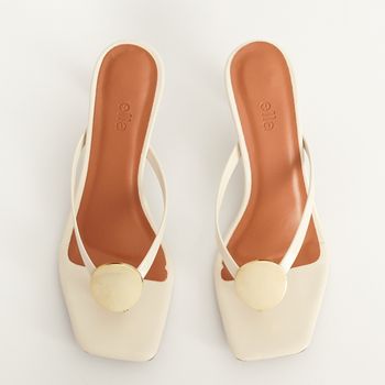 Tamanco Detalhe Metálico - OFF WHITE