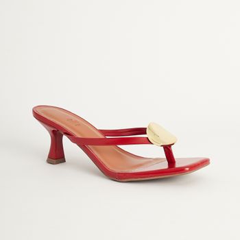 Tamanco Detalhe Metálico - VERMELHO URUCUM