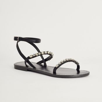 Rasteira Brilhante - PRETA