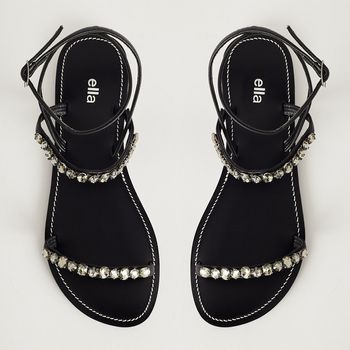 Rasteira Brilhante - PRETA