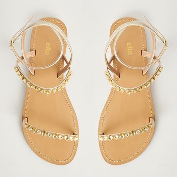 Rasteira Brilhante Metalizada - CHAMPAGNE