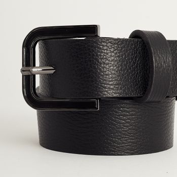 Cinto Couro Fivela Colors - PRETA