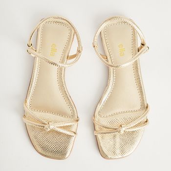 Rasteira Brilho Glam - CHAMPAGNE