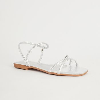 Rasteira Brilho Glam - PRATEADO