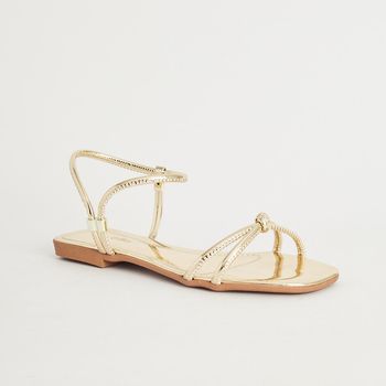 Rasteira Brilho Glam - CHAMPAGNE