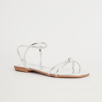 Rasteira Brilho Glam - PRATEADO