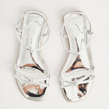 Rasteira Brilho Glam - PRATEADO