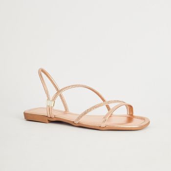 Rasteira Strass Glam - COBRE