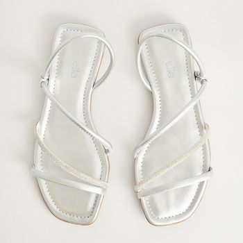 Rasteira Strass Glam - PRATEADO