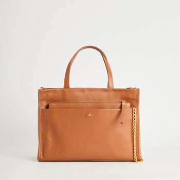 Bolsa Com com Necessaire Acoplada - CARAMELO