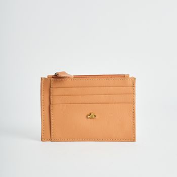 Porta-Cartão Zíper - CARAMELO