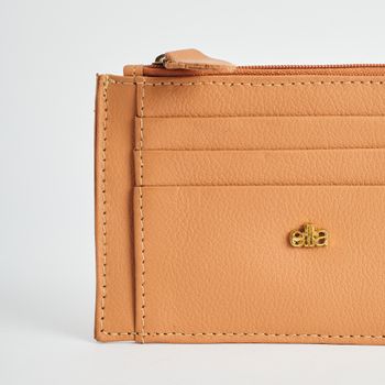 Porta-Cartão Zíper - CARAMELO