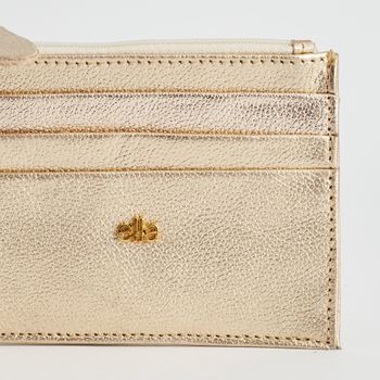 Porta-Cartão Zíper - CHAMPAGNE