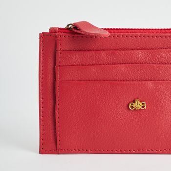 Porta-Cartão Zíper - VERMELHA