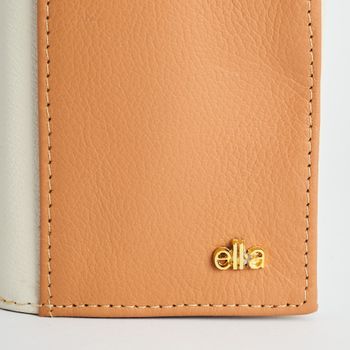 Porta-Cartão Metalizado - OFF WHITE/CARAMELO