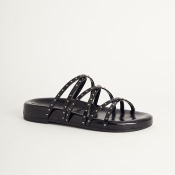 Papete Tiras e Tachas Metalizada - PRETA