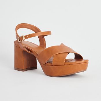 Sandália Meia Pata Cruzada - CAMEL
