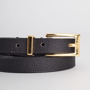 Cinto de Couro Fivela Quadrada - PRETA