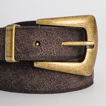 Cinto de Couro Estonado  Fivela Boho - PRETA