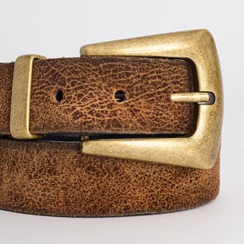 Cinto de Couro Estonado  Fivela Boho - TERRA