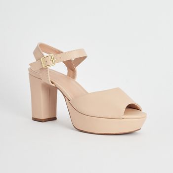 Sandália meia pata - AMENDOA