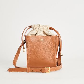 Bolsa Couro Tassel Saco - CARAMELO